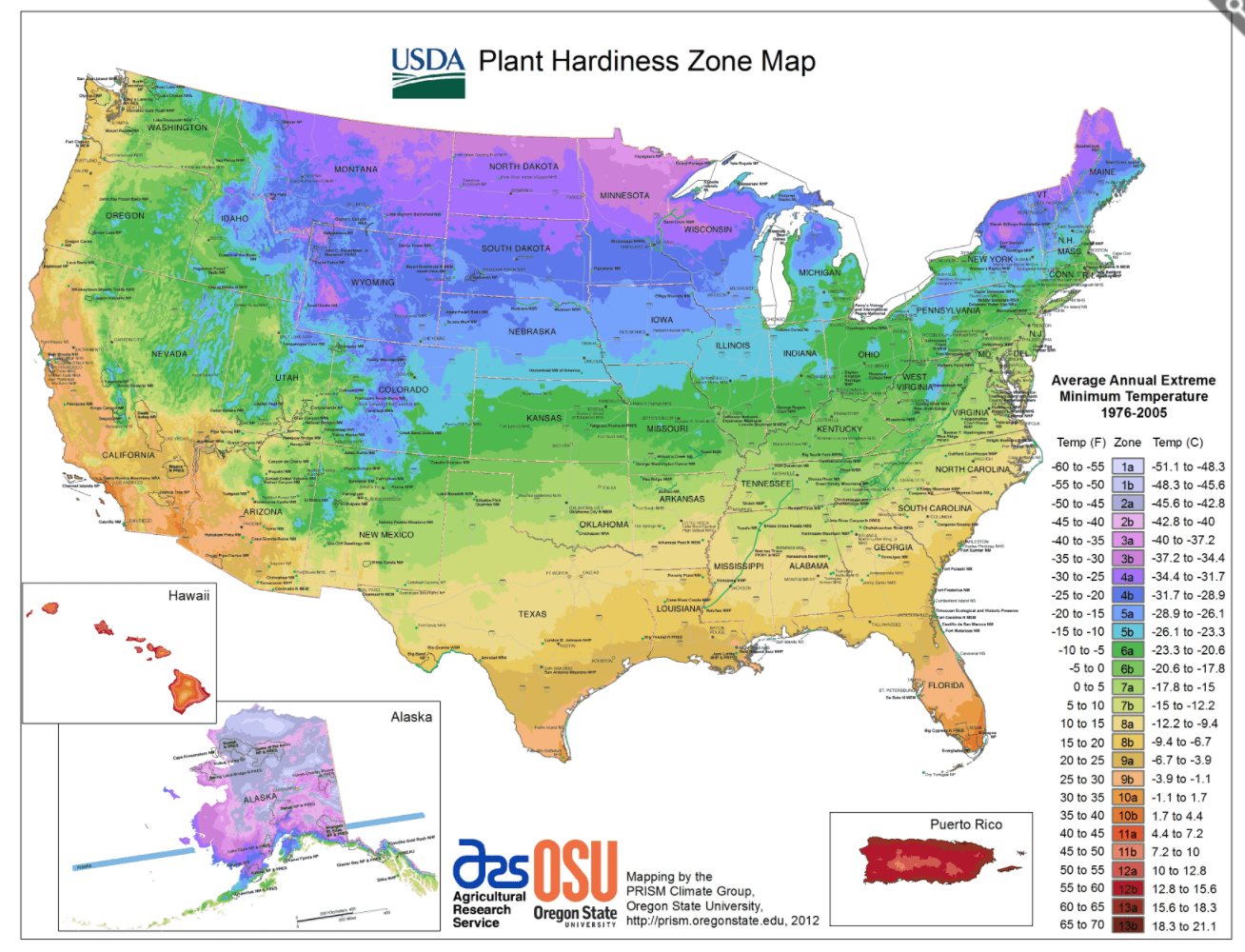 What Are The Growing Zones In America