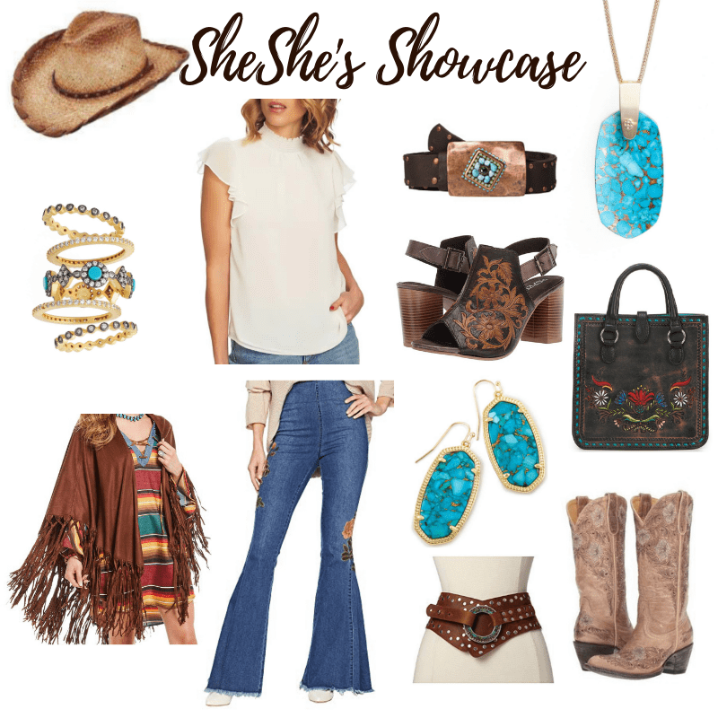 rodeo style boots earrings bell bottoms trends