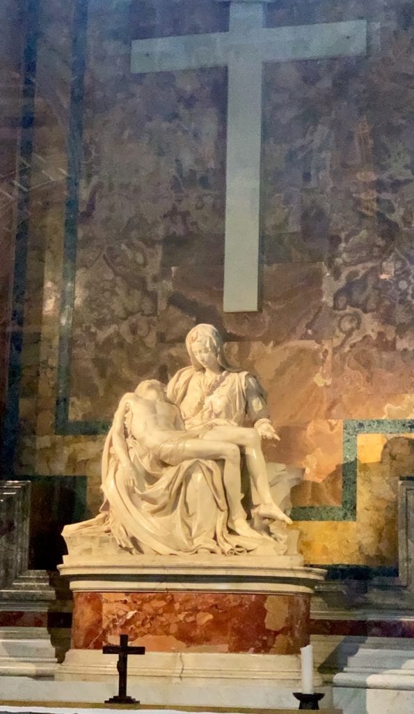 Statue Mary holding Jesus Saint Peter's Basilica