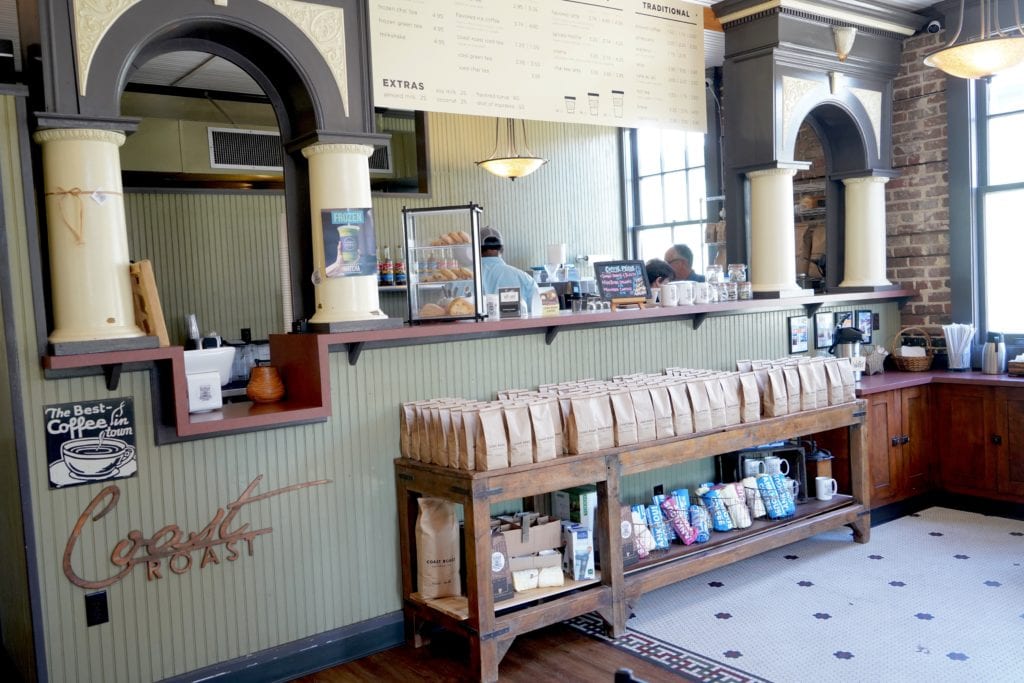 coffee shop in old bank building