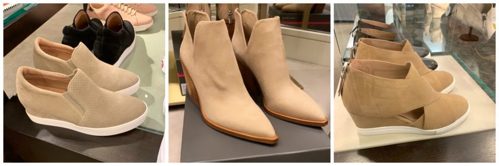 3 pair of tan suede booties at Nordstrom