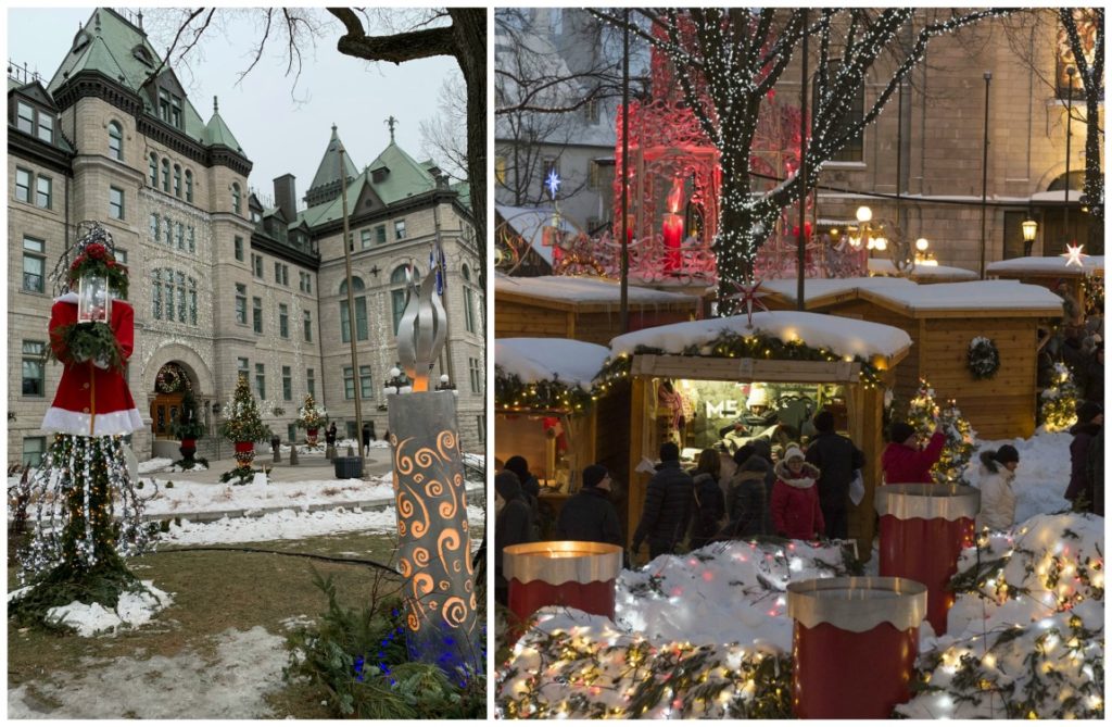 photo of central Old Quebec City, German Christmas market