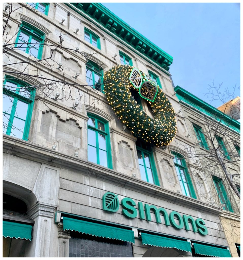 outside front of Simons department store Quebec City