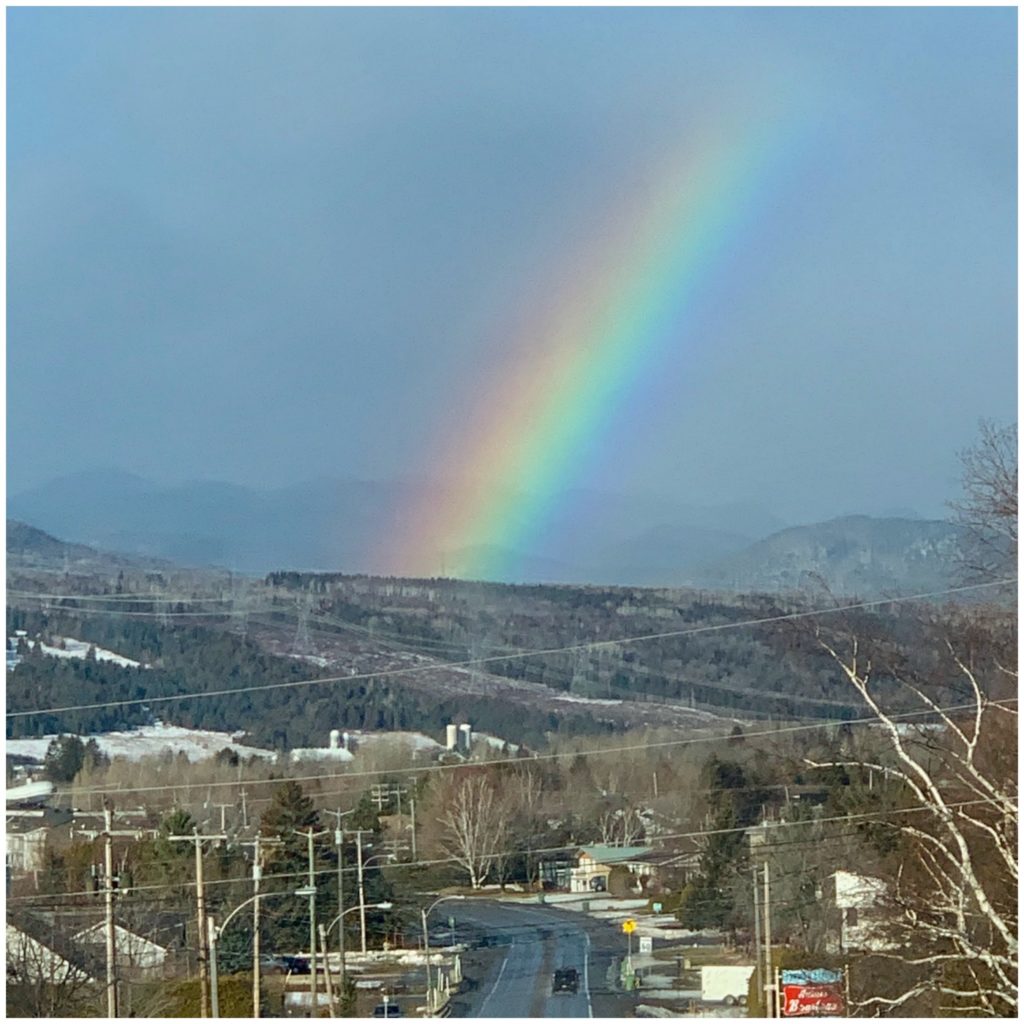 Rainbow in Charlevoix countryside