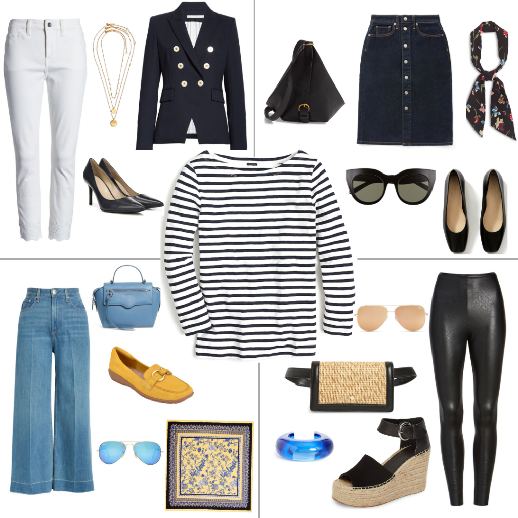 4 ways to wear a Stripe top