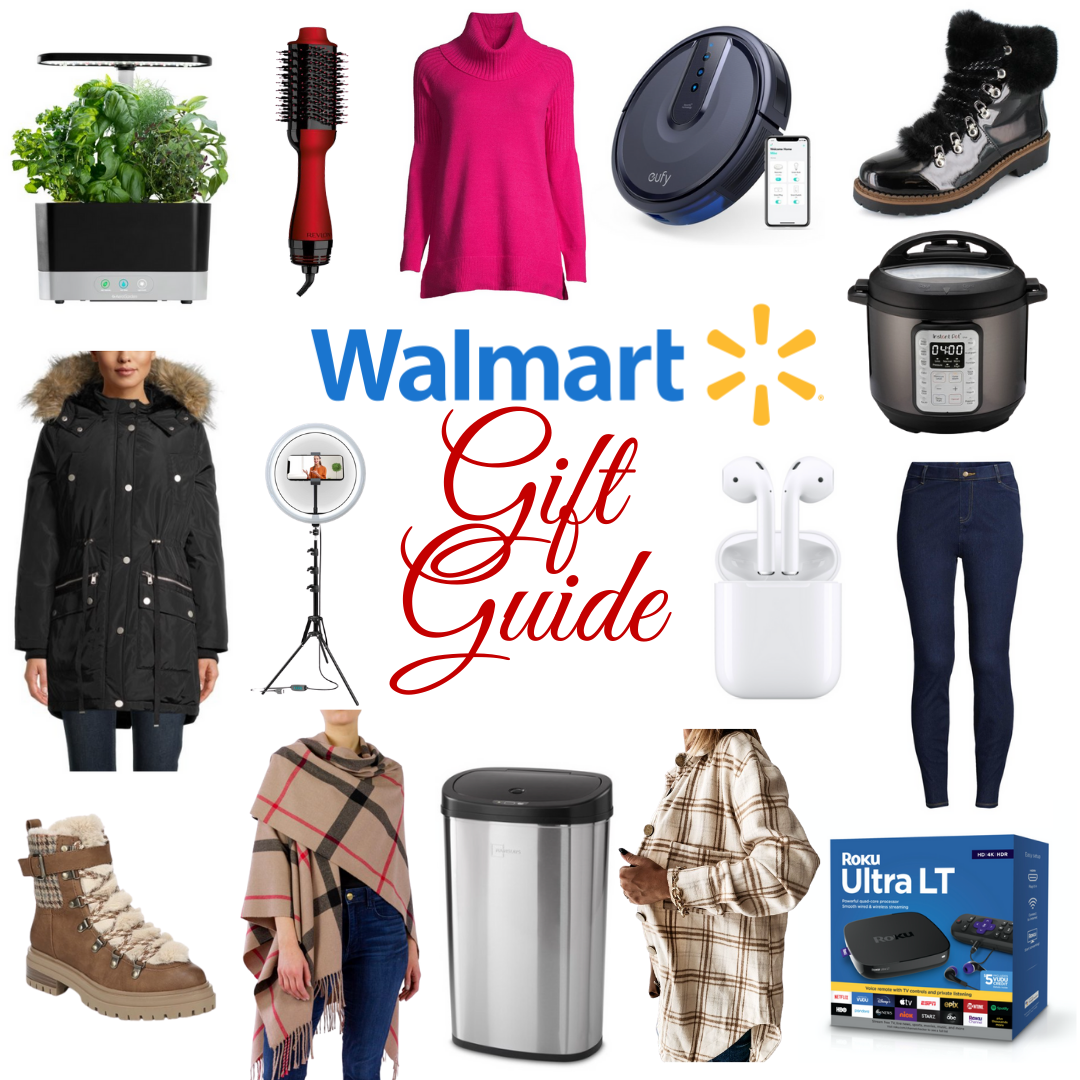 Walmart gift guide collage of products