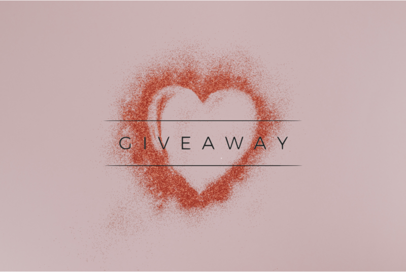 pink Graphic photo with a heart and Giveaway text