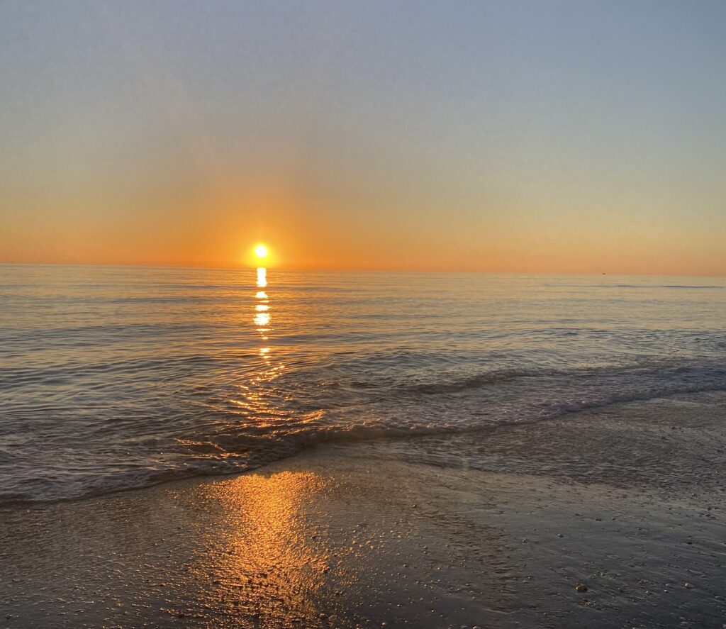 Sanibel sunset over the gulf of Mexico