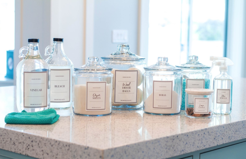 Jars for laundry room