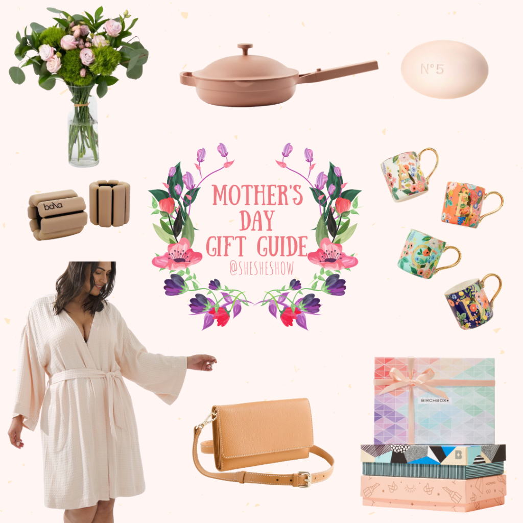A collage of gifts for Mother's Day gift guide