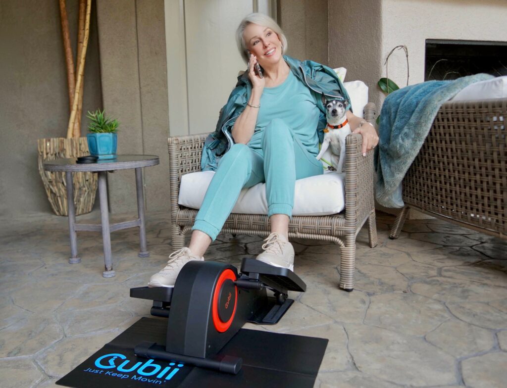 SHEREE FREDE OUTSIDE SITTING USING CUBII