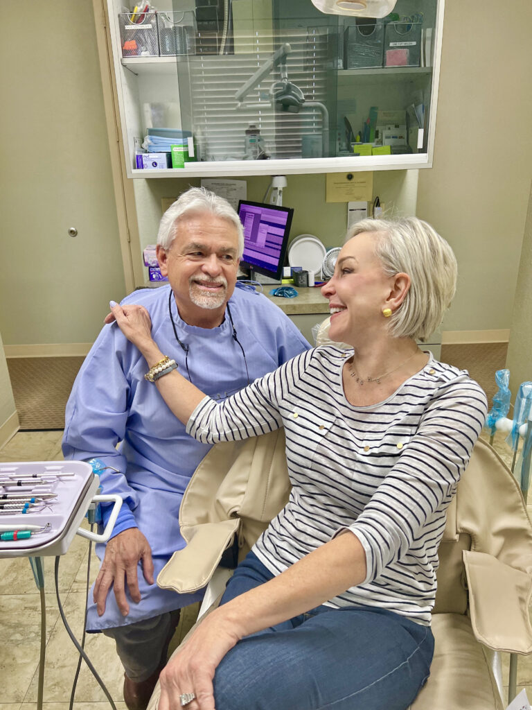 Sheree sitting with Dentist for ProBiora