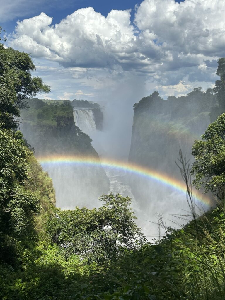 Victoria Falls and rainbow