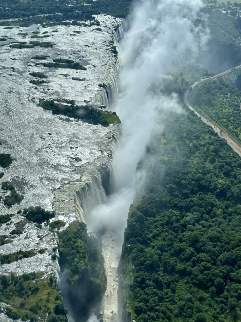 fly over Victoria Falls