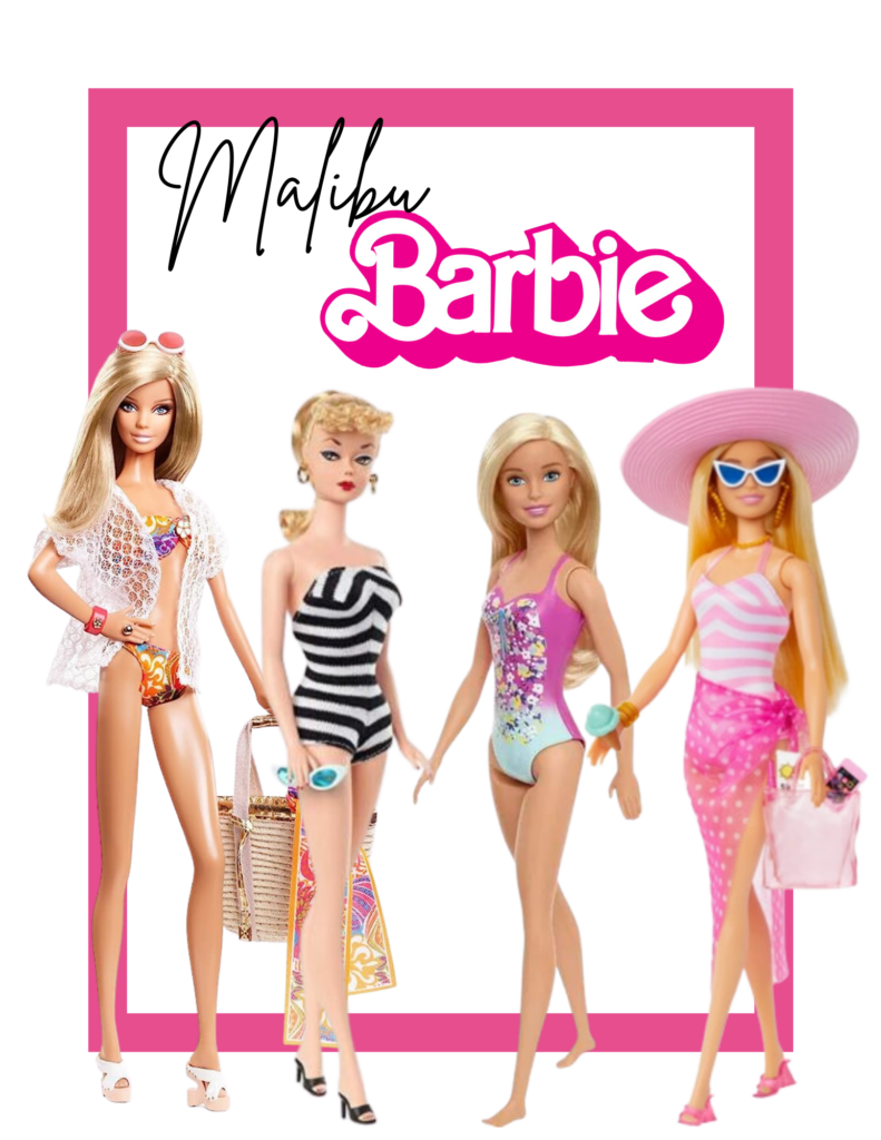 Collage of Malibu Barbiecore fashion