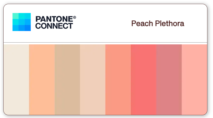 Peach Fuzz peach plethora color palette