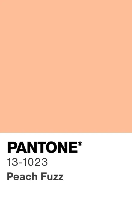 Peach Fuzz color of the year by Pantone