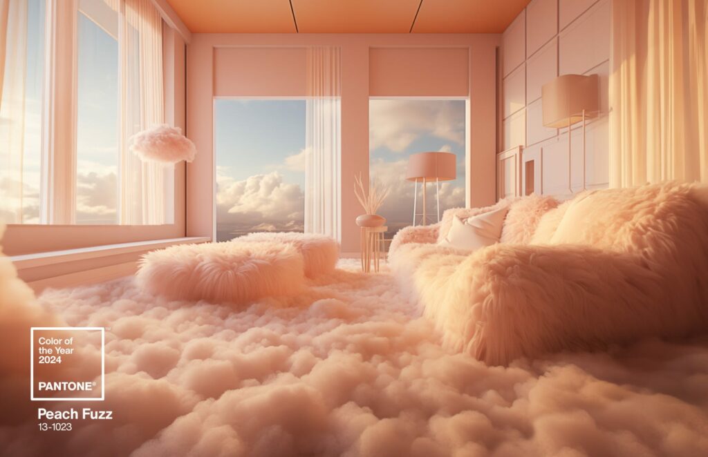 Pantone Color of the Year Peach Fuzz wallpaper