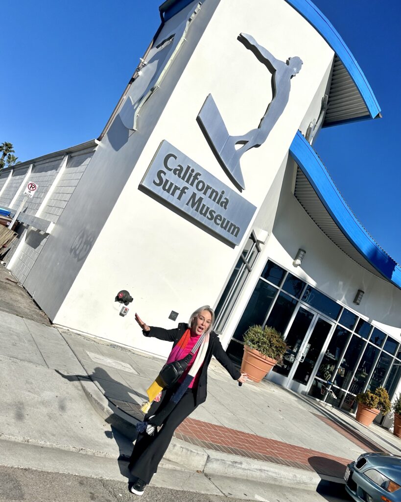 Sheree Standing in front of the California Surf Museum