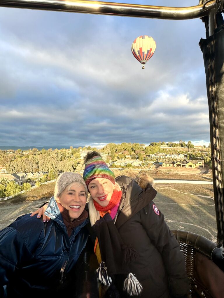 Sheree and Shauna enjoying the Great Escape Hot Air Balloonride
