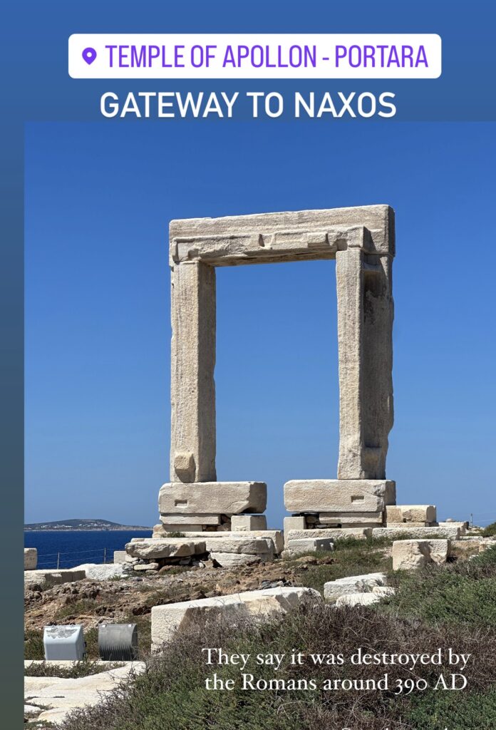 Temple of Apollo in Naxos. Greek Island of Naxos