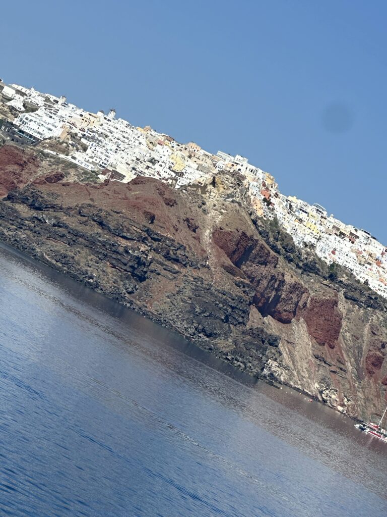 Fira Santorini as seen from the Sea