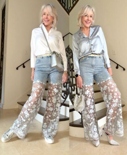 Sheree, Jeans, Lace Jeans