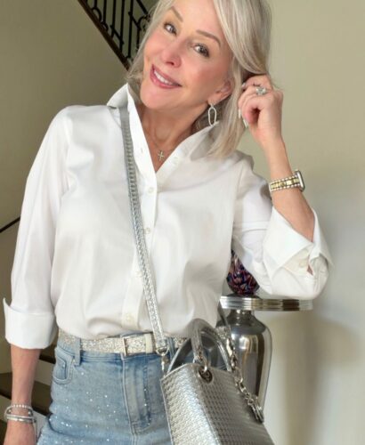 sheree, cbk, white shirt, bag