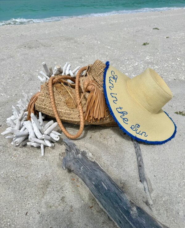 beach, sheshe, bag, hat, summer, corals